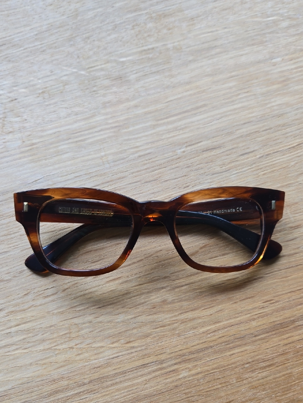 Cutler and Gross Handmade Classic Tortoiseshell Glasses M-0772